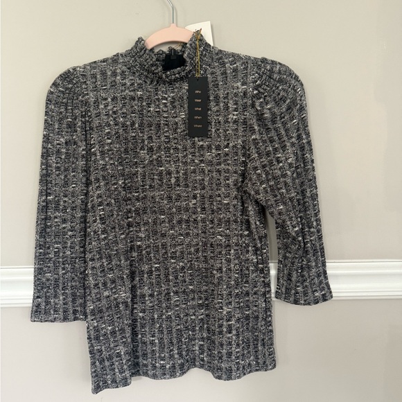 Anthropologie W5 Gray Textured Women's Top M - Picture 1 of 2